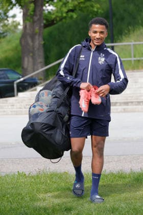 Training CFC 15.05.2026, Chemnitz, Sportforum, Fussball, Regionalliga Nordost 2025 2026, CFC, Training Die Mannschaft des CFC trifft sich zum letzten Training in der Spielsaison 2025 26 ,vor dem Spiel gegen den BFC Dynamo. Aaron Mensah Chemnitz Sachsen BRD