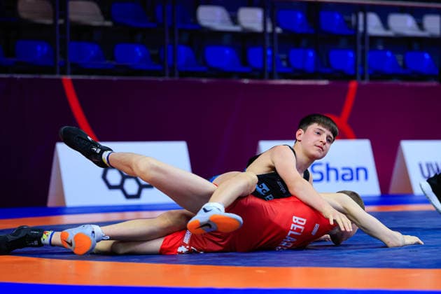 U17, U 17 Wrestling European Championships 48kg FS - Bogdan Sapojnic (GER) df. Ivan Astreika (BLR)