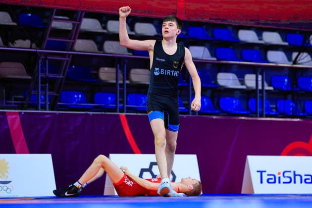 U17, U 17 Wrestling European Championships 48kg FS - Bogdan Sapojnic (GER) df. Ivan Astreika (BLR)