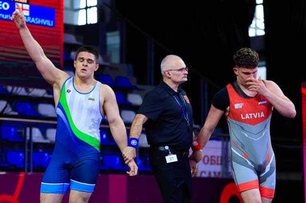 U17, U 17 Wrestling European Championships 110kg FS - Stefan Rachev Stefanov (BUL) df. Ernests Stabins (LAT)