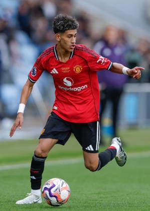 Manchester, England, 14th May 2026. Joseph Junior Andreou Gabriel (JJ Gabriel) of Manchester United, ManU during the Manchester City U18 vs Manchester United U18 FA Youth Cup Final match at the Academy Stadium, Manchester. Picture credit should read: Cody Froggatt Sportimage EDITORIAL USE ONLY. No use with unauthorised audio, video, data, fixture lists, club league logos or live services. Online in-match use limited to 120 images, no video emulation. No use in betting, games or single club league player publications. SPI_124_CF_MANCHESTER_CITY_U18_V_MANCHESTER_UNITED_U18 SPI-4801-0122