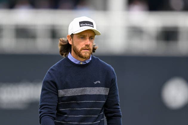 NEWTON SQUARE, PA - MAY 14: Tommy Fleetwood of England looks on during round one of the 2026 PGA, Golf Herren Championship on May 14th, 2026 at Aronimink Golf Club in Newtown Square, PA.(Photo by Terence Lewis Icon Sportswire) GOLF: MAY 14 PGA PGA Championship EDITORIAL USE ONLY Icon260514155