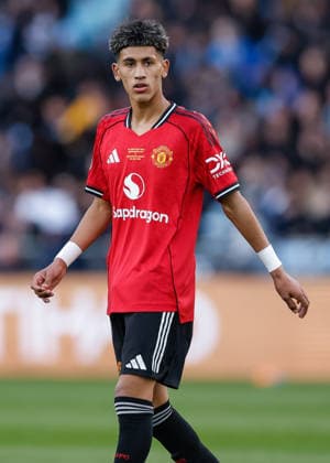Manchester, England, 14th May 2026. Joseph Junior Andreou Gabriel (JJ Gabriel) of Manchester United, ManU during the Manchester City U18 vs Manchester United U18 FA Youth Cup Final match at the Academy Stadium, Manchester. Picture credit should read: Cody Froggatt Sportimage EDITORIAL USE ONLY. No use with unauthorised audio, video, data, fixture lists, club league logos or live services. Online in-match use limited to 120 images, no video emulation. No use in betting, games or single club league player publications. SPI_151_CF_MANCHESTER_CITY_U18_V_MANCHESTER_UNITED_U18 SPI-4801-0149