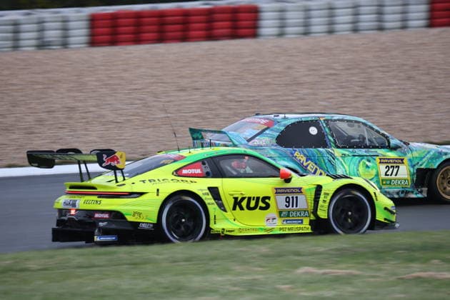 RECORD DATE NOT STATED 911 Kevin Estre (FRA) Thomas Preining (AUT) Ayhancan Gueven (TUR) Matt Campell (AUS), Porsche 911 GT3 R, Team: Manthey Racing (GER) und 277 Marc David Mueller (Ensdorf GER) Henrik Seibel Vilsbiburg GER) Leo Geisler (GER) Michael Harris (GBR), BMW 318Ti, Team: Ravenol Motorsport by MDM Racing (GER) GER, Motorsport, 54. ADAC Ravenol 24H-Rennen Nuerburgring 2025, Qualifying, Donnerstag, Nuerburg, 14.05.2026 GER, Motorsport, 54. ADAC Ravenol 24H-Rennen Nuerburgring 2025, Qualifying, Donnerstag, Nuerburg, 14.05.2026 Nuerburg Copyright: xEibner-Pressefoto JuergenxAugstx EP_JAT