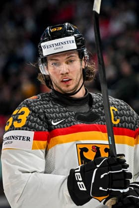 ZURICH, SWITZERLAND - MAY 15: Moritz Seider of Germany focus during the 2026 IIHF Ice hockey, Eishockey World Championship, WM, Weltmeisterschaft Switzerland game between Finland and Germany at Swiss Life Arena on May 15, 2026 in Zurich, Zurich. Zurich Swiss Life Arena Zurich Switzerland Copyright: xJustPictures.ch AndreaxBrancax jp-en-EuSpIm-JP7_ANB_Fin_Ger_15052026_8202