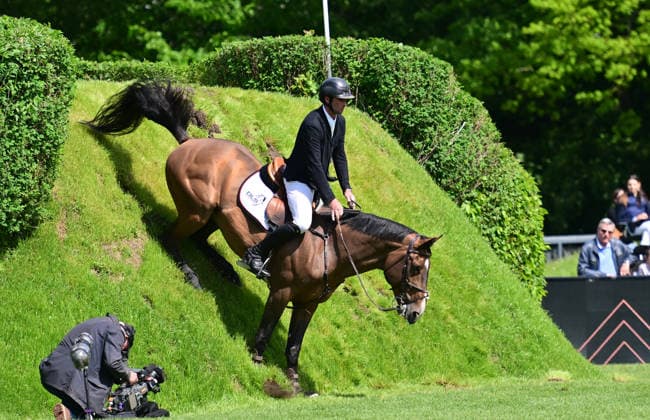 GER; Al Shira aa Deutsches Spring- & Dressur Derby Hamburg 15.05.2026, GER; Al Shira aa Deutsches Spring- & Dressur Derby Hamburg, Preis der Dreame.de - CSI4* Al Shira aa Derby Tour: 2. Qualifikation zum Deutsches Spring-Derby im Bild Sieger David Simpson (IRL) auf Pjotr van de Kruishoeve am Wall