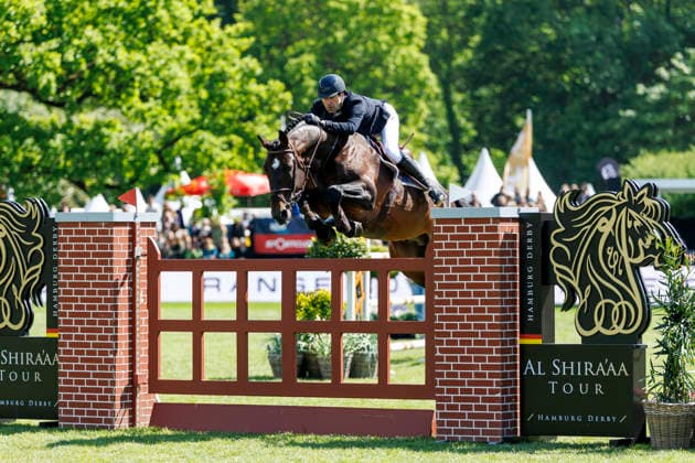 HAMBURG - Al Shira aa 95. Deutsches Spring- und Dressur DERBY 2026, HAMBURG - Al Shira aa 95. Deutsches Spring- und Dressur DERBY 2026 HUBERT CHICHE Charles (LUX), Andain du Thalie Al Shira aa Derby Tour Dreame presents: CSI4*: 2nd qualifier for the German Jumping-Derby, Int. jumping competition against the clock (1,50m) Hamburg, Jenischpark, Derby Park Klein Flottbek 15. May 2026 -
