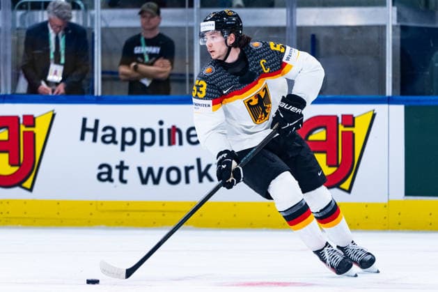 ZURICH, SWITZERLAND - MAY 15: Moritz Seider (Germany, 53) during build-up play during the Preliminary Round - Group A Match 1 between Finland and Germany at the IIHF Ice hockey, Eishockey World Championship, WM, Weltmeisterschaft 2026, Swiss Life Arena on May 15, 2026 in Zurich, Switzerland. Zurich Switzerland Copyright: xTimoxSteinx