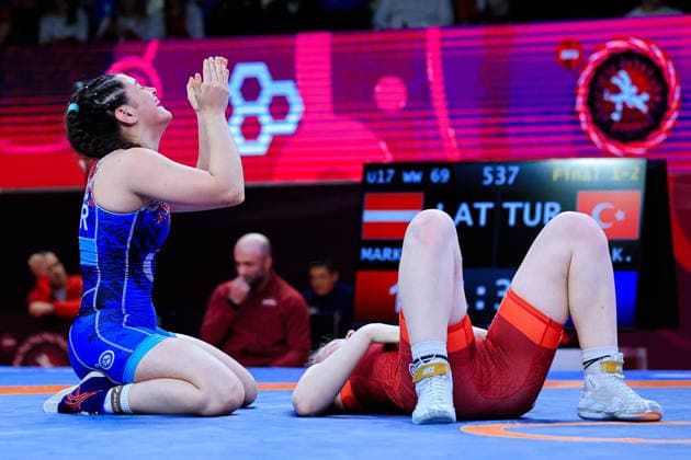 U17, U 17 Wrestling European Championships 69kg WW - Kiymet Rumeysa Tezcan (TUR) df. Darja Markova (LAT) Samokov Arena Samokov Bulgaria
