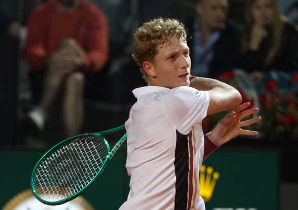 May 15, 2026, Rome, Lazio, Italy: MARTIN LANDALUCE of Spain during the match against D. Medvedev in the quarter-finals of tennis tournament ATP, Tennis Herren 1000 Internazionali BNL Dâ€⠢Italia, Rome, Italy. Landaluce lost 6:1, 4:6, 5:7. Tennis 2026, ATP Italian Open: Martin Landaluce 6:1, 4:6, 5:7 - ZUMAc278 20260515_zsp_c278_010 Copyright: xMarcinxCholewinskix