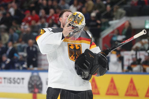 WM 2026 GER - FIN Torwart Philipp Grubauer (GER) 15.05.2026 Swiss Life Arena Zuerich , SCHWEIZ, Herren IIHF World Championship, WM, Weltmeisterschaft Zurich 2026 Gruppe A Deutschland - Finnland Torwart Philipp Grubauer (GER)
