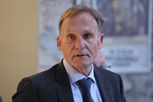 15.05.2026, Fussball, Saison 2025 2026, Ehrenamtsgala des Saarländischen Fußballverbandes, Präsident Hans-Joachim Watzke (Borussia Dortmund) Neunkirchen Gebläsehalle Saarland Deutschland (DEU) Copyright: xSebastianxBachx