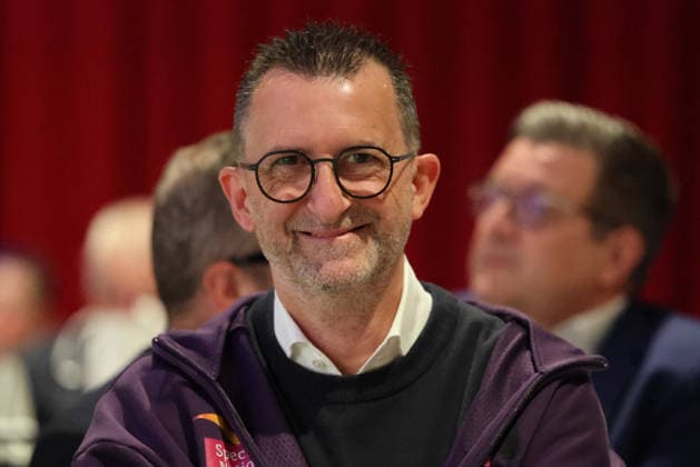 15.05.2026, Fussball, Saison 2025 2026, Ehrenamtsgala des Saarländischen Fußballverbandes, Minister für Inneres, Bauen und des Saarlandes Reinhold Jost Neunkirchen Gebläsehalle Saarland Deutschland (DEU) Copyright: xSebastianxBachx