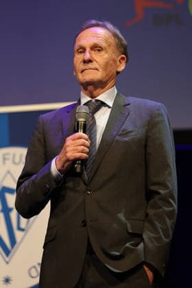 15.05.2026, Fussball, Saison 2025 2026, Ehrenamtsgala des Saarländischen Fußballverbandes, Präsident Hans-Joachim Watzke (Borussia Dortmund) Neunkirchen Gebläsehalle Saarland Deutschland (DEU) Copyright: xSebastianxBachx