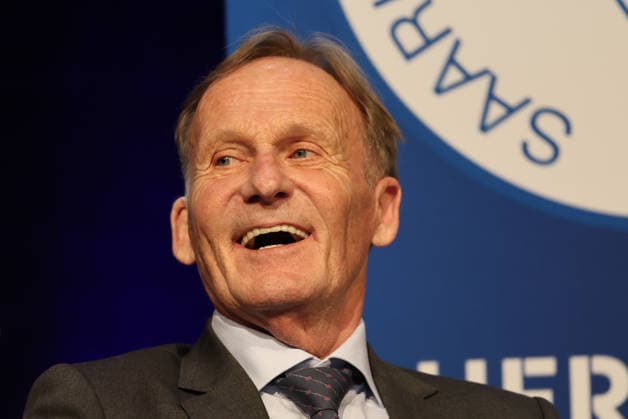 15.05.2026, Fussball, Saison 2025 2026, Ehrenamtsgala des Saarländischen Fußballverbandes, Präsident Hans-Joachim Watzke (Borussia Dortmund) Neunkirchen Gebläsehalle Saarland Deutschland (DEU) Copyright: xSebastianxBachx