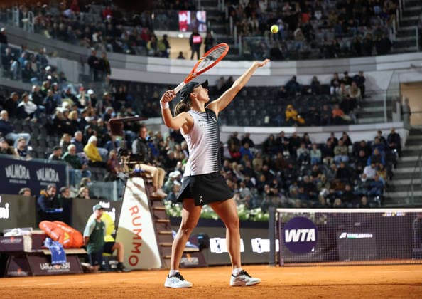 May 15, 2026, Rome, Lazio, Italy: IGA SWIATEK of Poland during the match against E. Svitolina of Ukraine in the semifinals of tennis tournament WTA, Tennis Damen 1000 Internazionali BNL Dâ€⠢Italia, Rome, Italy. Swiatek lost 4:6, 6:2, 2:6. Tennis 2026, WTA Italian Open: Iga Swiatek 4:6, 6:2, 2:6 - ZUMAc278 20260515_zsp_c278_022 Copyright: xMarcinxCholewinskix