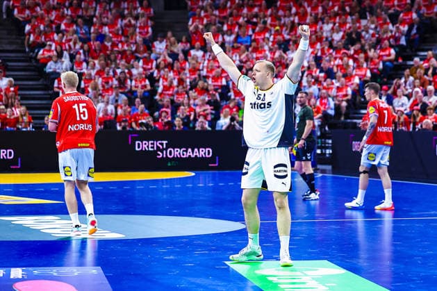 15.05.2026, xIAJx, Handball, Länderspiel, Testspiel, Dänemark - Deutschland, Royal Arena Kopenhagen: Justus Fischer (Deutschland 54) Dänemark