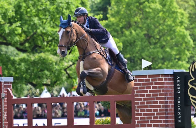 GER; Al Shira aa Deutsches Spring- & Dressur Derby Hamburg 15.05.2026, GER; Al Shira aa Deutsches Spring- & Dressur Derby Hamburg, Preis der Dreame.de - CSI4* Al Shira aa Derby Tour: 2. Qualifikation zum Deutsches Spring-Derby im Bild Frederic Tillmann (GER) auf DSP Comanche VL