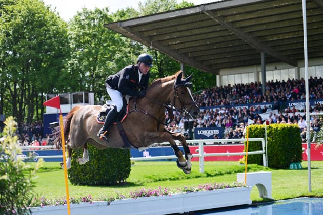 GER; Al Shira aa Deutsches Spring- & Dressur Derby Hamburg 15.05.2026, GER; Al Shira aa Deutsches Spring- & Dressur Derby Hamburg, Preis der Dreame.de - CSI4* Al Shira aa Derby Tour: 2. Qualifikation zum Deutsches Spring-Derby im Bild Max-Hilmar Borchert (GER) auf Camillus 5 am Wassergraben