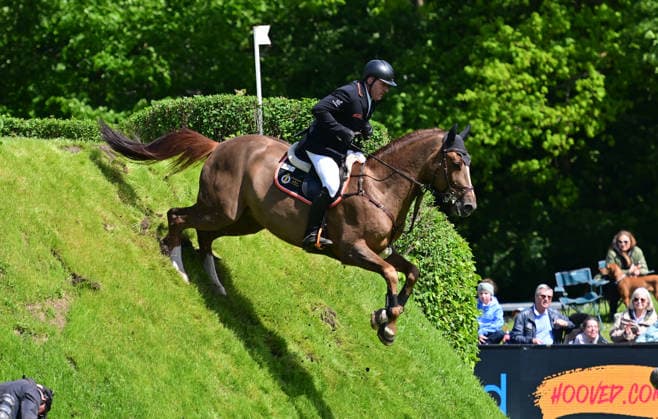 GER; Al Shira aa Deutsches Spring- & Dressur Derby Hamburg 15.05.2026, GER; Al Shira aa Deutsches Spring- & Dressur Derby Hamburg, Preis der Dreame.de - CSI4* Al Shira aa Derby Tour: 2. Qualifikation zum Deutsches Spring-Derby im Bild Max-Hilmar Borchert (GER) auf Camillus 5 am Wall