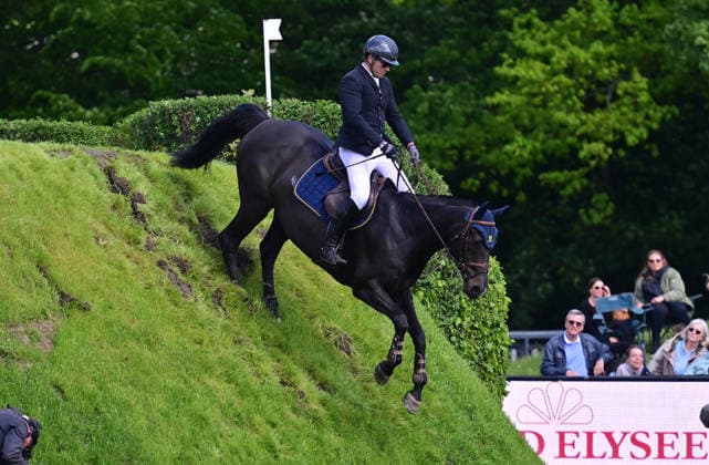 GER; Al Shira aa Deutsches Spring- & Dressur Derby Hamburg 15.05.2026, GER; Al Shira aa Deutsches Spring- & Dressur Derby Hamburg, Preis der Dreame.de - CSI4* Al Shira aa Derby Tour: 2. Qualifikation zum Deutsches Spring-Derby im Bild Kristaps Neretnieks (LAT) auf Quintair am Wall