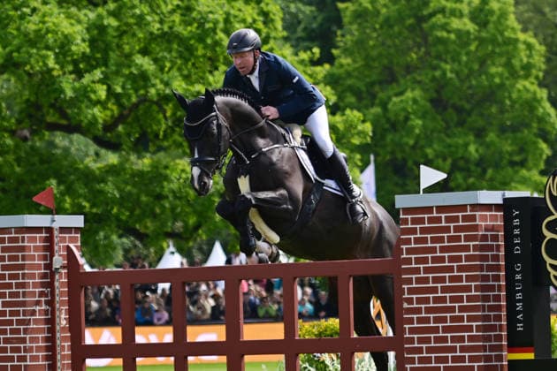 GER; Al Shira aa Deutsches Spring- & Dressur Derby Hamburg 15.05.2026, GER; Al Shira aa Deutsches Spring- & Dressur Derby Hamburg, Preis der Dreame.de - CSI4* Al Shira aa Derby Tour: 2. Qualifikation zum Deutsches Spring-Derby im Bild Michael Grimm (GER) auf Duplexx