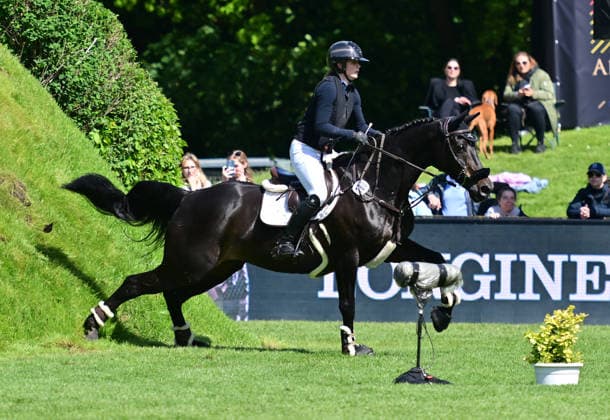 GER; Al Shira aa Deutsches Spring- & Dressur Derby Hamburg 15.05.2026, GER; Al Shira aa Deutsches Spring- & Dressur Derby Hamburg, Preis der Dreame.de - CSI4* Al Shira aa Derby Tour: 2. Qualifikation zum Deutsches Spring-Derby im Bild Marike Ahlers (GER) auf Abahadschi 2 am Wall