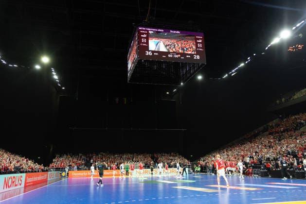 Handballspiel Dänemark gegen Deutschland am 15.5.2026 Kopenhagen, Dänemark 15.5.2026: Dänemark gewinnt das Handball Länderspiel zwischen Dänemark und Deutschland mit 36:28. (Foto Christian Ender)