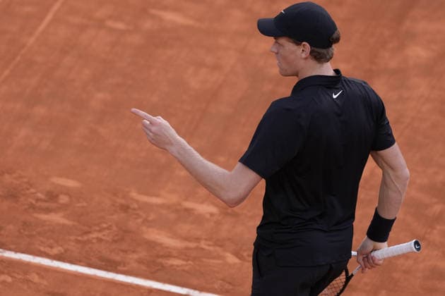 Jannik Sinner during the match between Jannik Sinner (ITA) vs Daniil Medvedev at the Italian Open in Rome, Friday, May 15, 2026. (Alfredo Falcone LaPresse)  Copyright: xAlfredoxFalcone LaPressex