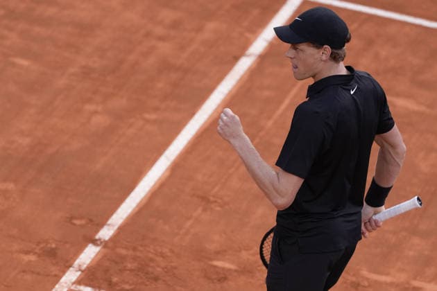 Jannik Sinner during the match between Jannik Sinner (ITA) vs Daniil Medvedev at the Italian Open in Rome, Friday, May 15, 2026. (Alfredo Falcone LaPresse)  Copyright: xAlfredoxFalcone LaPressex