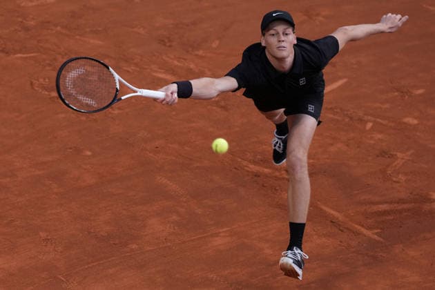 Jannik Sinner during the match between Jannik Sinner (ITA) vs Daniil Medvedev at the Italian Open in Rome, Friday, May 15, 2026. (Alfredo Falcone LaPresse)  Copyright: xAlfredoxFalcone LaPressex