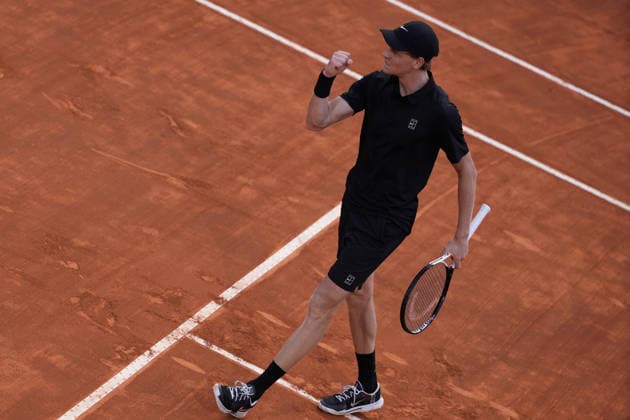 Jannik Sinner during the match between Jannik Sinner (ITA) vs Daniil Medvedev at the Italian Open in Rome, Friday, May 15, 2026. (Alfredo Falcone LaPresse)  Copyright: xAlfredoxFalcone LaPressex