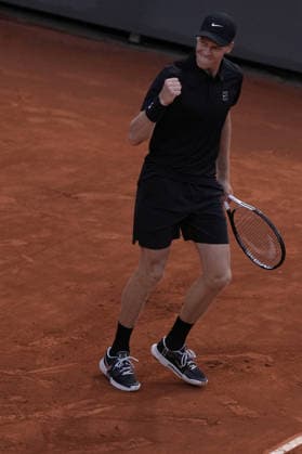 Jannik Sinner during the match between Jannik Sinner (ITA) vs Daniil Medvedev at the Italian Open in Rome, Friday, May 15, 2026. (Alfredo Falcone LaPresse)  Copyright: xAlfredoxFalcone LaPressex