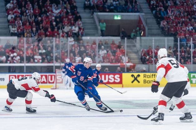 15 05 2026, Zurich, Swiss Life Arena, Ice hockey, Eishockey World Championships: USA - Switzerland, 82 Danny Nelson (United States) Zurich Swiss Life Arena Zurich Switzerland Copyright: xJustPictures.ch StefanxEmchx jp-de-StEm-DSC0119520260515
