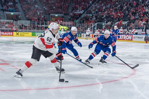 15 05 2026, Zurich, Swiss Life Arena, Ice hockey, Eishockey World Championships: USA - Switzerland, 62 Denis Malgin (Switzerland) Zurich Swiss Life Arena Zurich Switzerland Copyright: xJustPictures.ch StefanxEmchx jp-de-StEm-DSC0156320260515