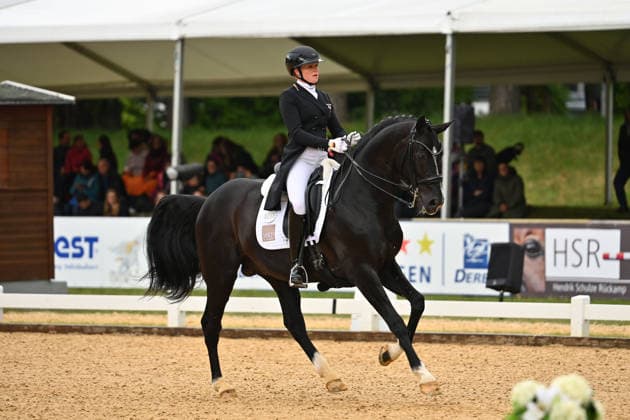 Katharina HEMMER auf Special Gold PCH, Aktion,Dressur,Dressurreiten. Pferd International 2026 am 15.05.2026 in Muenchen-Riem,Olympia Reitanlage. Â