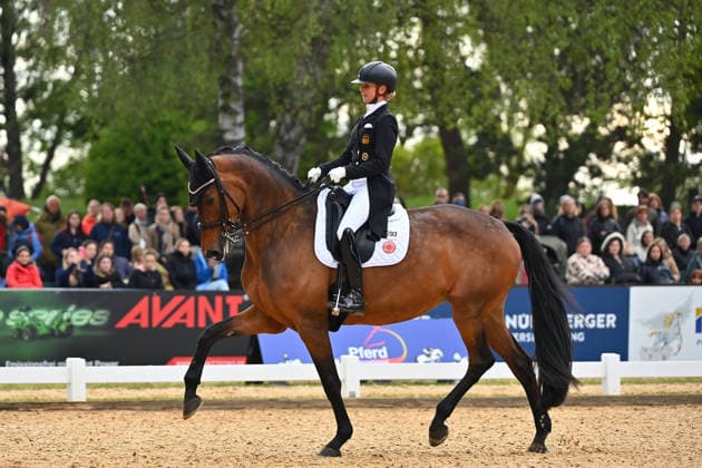 Jessica VON BREDOW WERNDL auf Times Kismet, Aktion,Dressur,Dressurreiten. Pferd International 2026 am 15.05.2026 in Muenchen-Riem,Olympia Reitanlage. Â