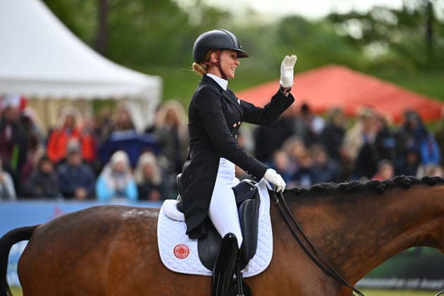 Jessica VON BREDOW WERNDL auf Times Kismet, Aktion,Dressur,Dressurreiten. Pferd International 2026 am 15.05.2026 in Muenchen-Riem,Olympia Reitanlage. Â