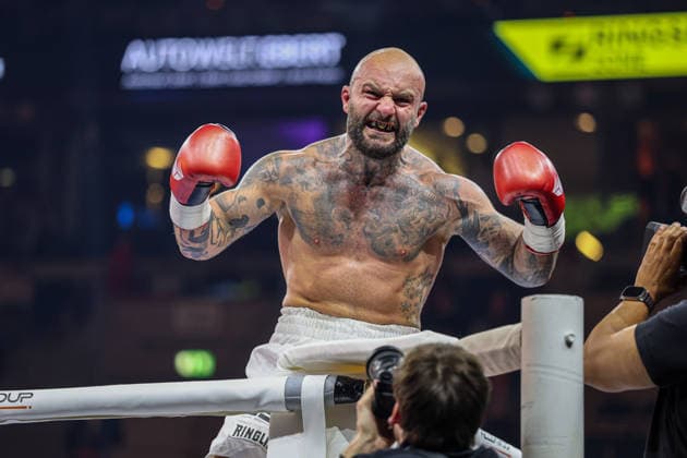 Freude bei Edmon Avagyan nach seinem Sieg Edmon RInglife Avagyan vs. Patrick Fiala beim Ringside Series 2026 - Night of Heavyweights am 15.05.26 in SAP Arena, Mannheim xamx Foto: Alfio Marino