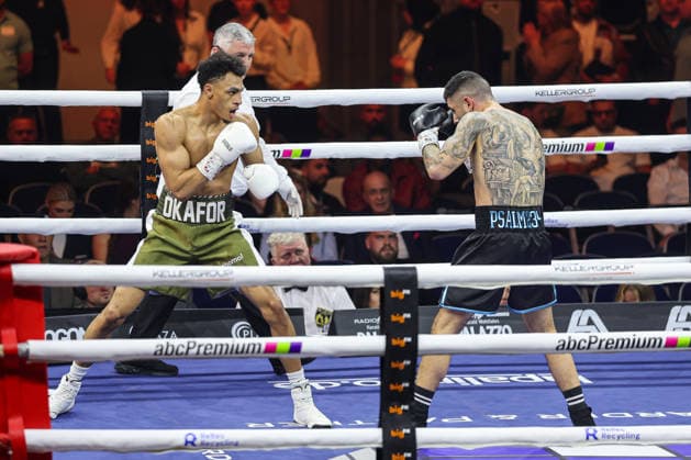 Alexander Okafor vs. Elija Ülküseven beim Ringside Series 2026 - Night of Heavyweights am 15.05.26 in SAP Arena, Mannheim xamx Foto: Alfio Marino