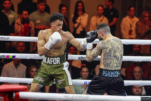 Alexander Okafor vs. Elija Ülküseven beim Ringside Series 2026 - Night of Heavyweights am 15.05.26 in SAP Arena, Mannheim xamx Foto: Alfio Marino