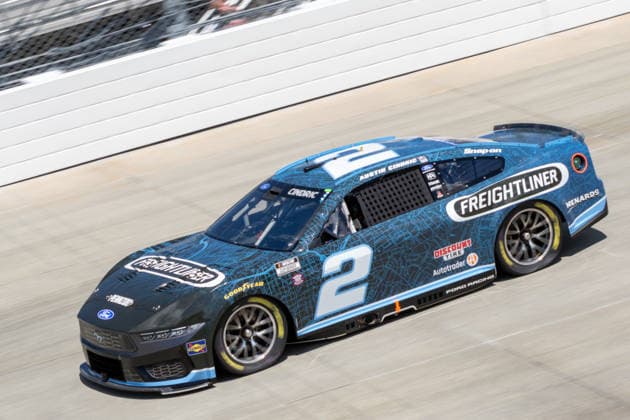 DOVER, DE - MAY 15: Austin Cindric ( 2 Team Penske Freightliner Ford) on track during practice for Sunday™s NASCAR, Motorsport, USA Cup Series All-Star Race on May 15, 2026, at Dover Motor Speedway in Dover, DE. (Photo by David Hahn Icon Sportswire) AUTO: MAY 15 NASCAR Cup Series All-Star Race EDITORIAL USE ONLY Icon260515010