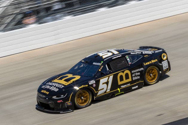 DOVER, DE - MAY 15: Cody Ware ( 51 Rick Ware Racing Museum of the Bible Chevrolet) on track during practice for Sunday™s NASCAR, Motorsport, USA Cup Series All-Star Race on May 15, 2026, at Dover Motor Speedway in Dover, DE. (Photo by David Hahn Icon Sportswire) AUTO: MAY 15 NASCAR Cup Series All-Star Race EDITORIAL USE ONLY Icon260515015