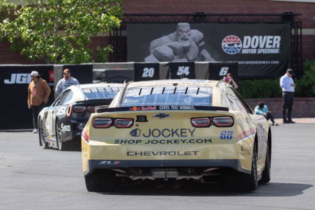 DOVER, DE - MAY 15: Connor Zilisch ( 88 Trackhouse Racing Jockey 150th Anniversary Chevrolet) heads back to the garage during practice for Sunday™s NASCAR, Motorsport, USA Cup Series All-Star Race on May 15, 2026, at Dover Motor Speedway in Dover, DE. (Photo by David Hahn Icon Sportswire) AUTO: MAY 15 NASCAR Cup Series All-Star Race EDITORIAL USE ONLY Icon260515021