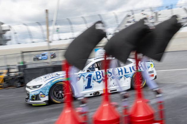 DOVER, DE - MAY 15: Ross Chastain ( 1 Trackhouse Racing Busch Light Chevrolet) heads back to the garage during practice for Sunday™s NASCAR, Motorsport, USA Cup Series All-Star Race on May 15, 2026, at Dover Motor Speedway in Dover, DE. (Photo by David Hahn Icon Sportswire) AUTO: MAY 15 NASCAR Cup Series All-Star Race EDITORIAL USE ONLY Icon260515027