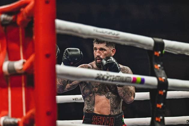 120; Unbekannt konzentriert im Boxring der SAP Arena bei der Ringside Zone - Night of the Heavyweights Ringside, 15.05.2026, Mannheim, SAP Arena