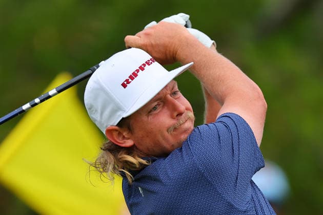 NEWTON SQUARE, PA - MAY 15: Cameron Smith of Australia tees off at the first tee during Round 2 of the 2026 PGA, Golf Herren Championship on May 15, 2026 at Aronimink Golf Club in Newtown Square, Pennsylvania. (Photo by Rich Graessle Icon Sportswire) GOLF: MAY 15 PGA PGA Championship EDITORIAL USE ONLY Icon260515257042