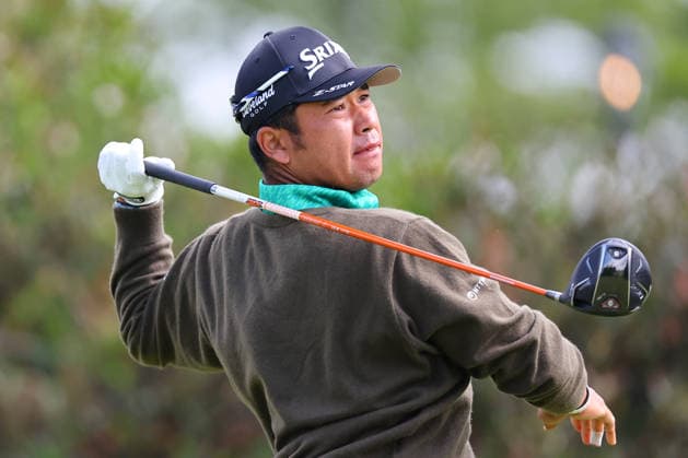NEWTON SQUARE, PA - MAY 15: Hideki Matsuyama of Japan tees off at the first tee during Round two of the 2026 PGA, Golf Herren Championship on May 15, 2026 at Aronimink Golf Club in Newtown Square, Pennsylvania. (Photo by Rich Graessle Icon Sportswire) GOLF: MAY 15 PGA PGA Championship EDITORIAL USE ONLY Icon260515257422