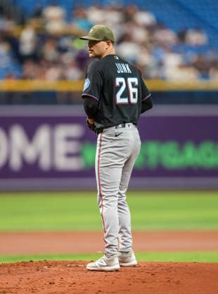 May 15, 2026, U.S.: Miami Marlins pitcher JANSON JUNK (26) on the mound during his start against the Tampa Bay Rays. The Tampa Bay Rays hosted the Miami Marlins at Tropicana Field in St. Petersburg, FL. U.S. - ZUMAm299 20260515_znp_m299_012 Copyright: xTaylorxMcFeex