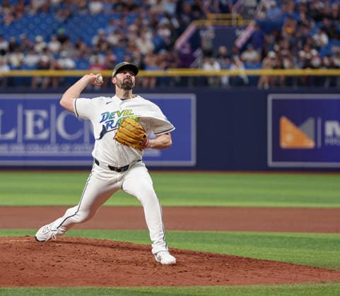 May 15, 2026, U.S.: Tampa Bay Rays pitcher JESSE SCHOLTENS (65) pitching against the Miami Marlins. The Tampa Bay Rays hosted the Miami Marlins at Tropicana Field in St. Petersburg, FL. MLB, Baseball Herren, USA 2026: Miami Marlins 2:7 Tampa Bay Rays  - ZUMAm299 20260515_znp_m299_017 Copyright: xTaylorxMcFeex